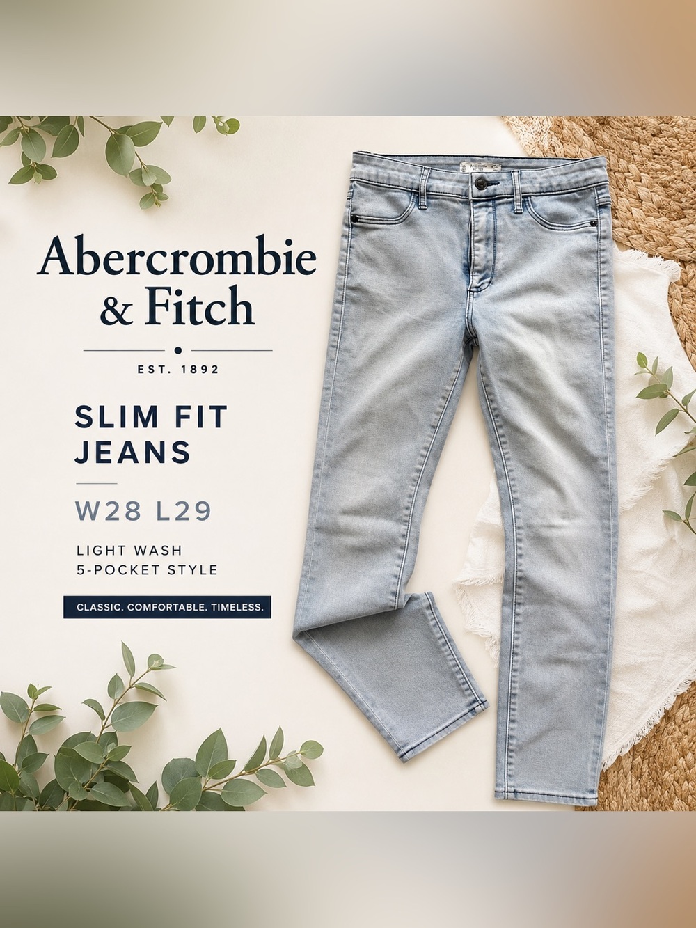 Abercrombie & Fitch Women’s Slim Fit Jeans – W28 L29